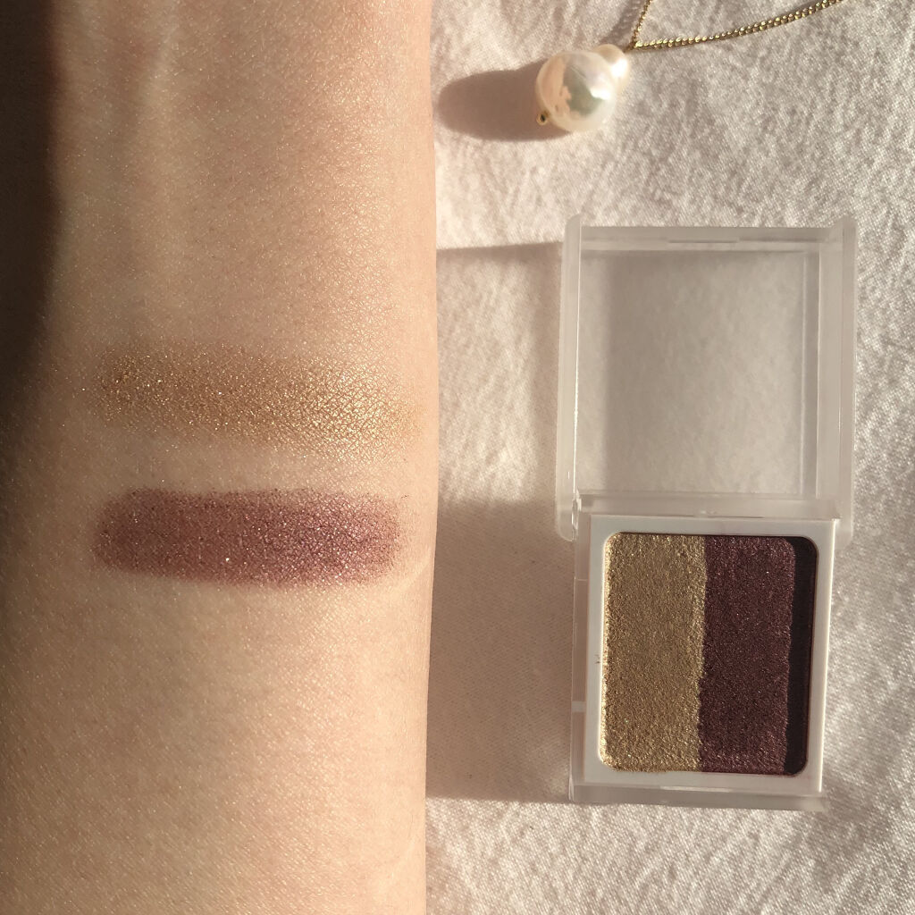 アイカラー2色タイプ/無印良品/アイシャドウパレットを使ったクチコミ（3枚目）