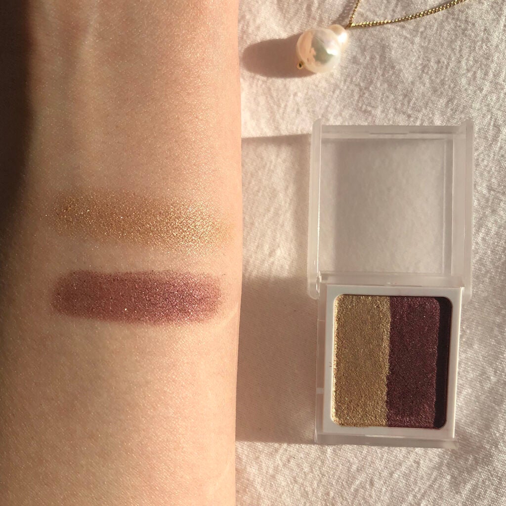 アイカラー2色タイプ/無印良品/アイシャドウパレットを使ったクチコミ(3枚目)