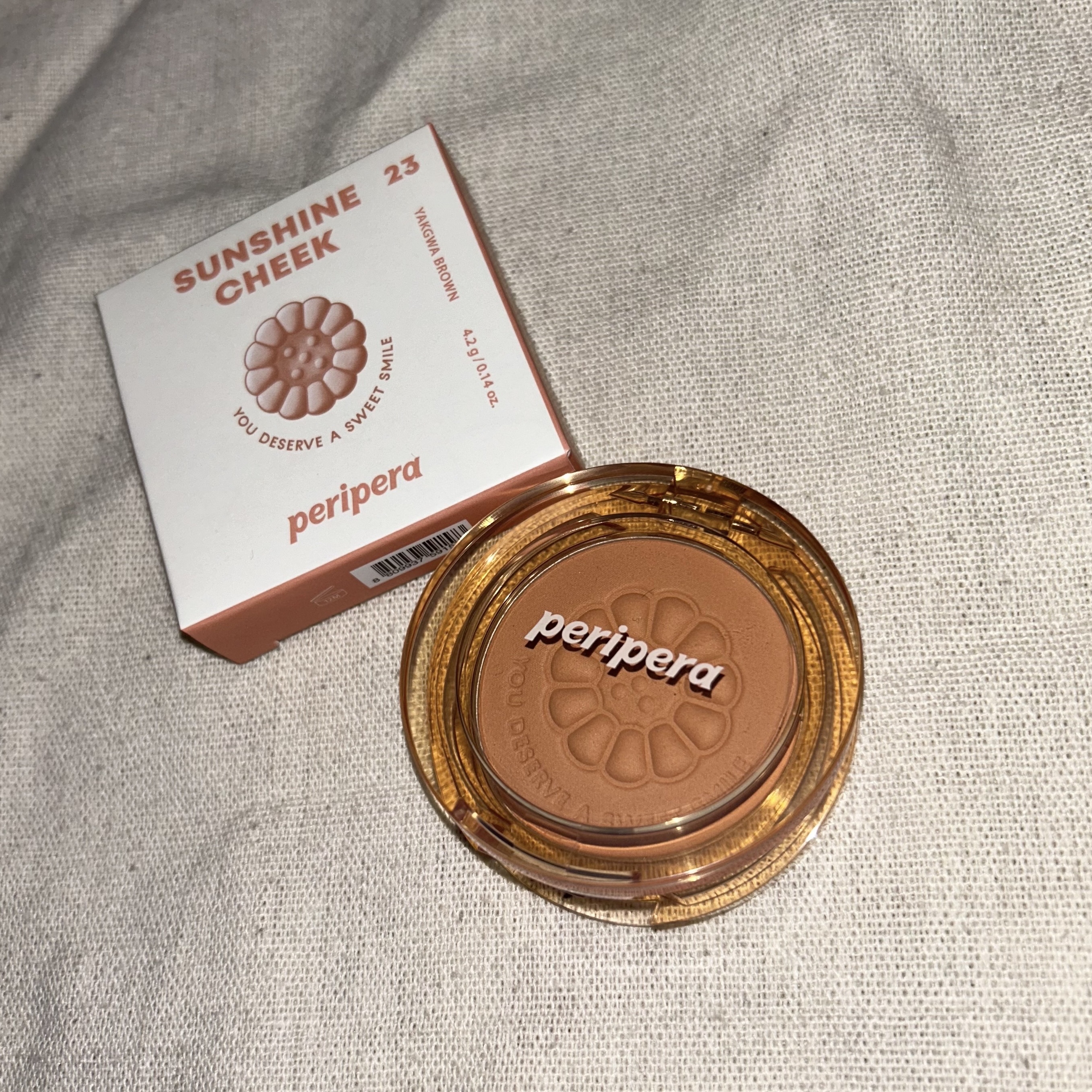ピュア ブラッシュド サンシャイン チーク/PERIPERA/パウダーチークを使ったクチコミ（1枚目）
