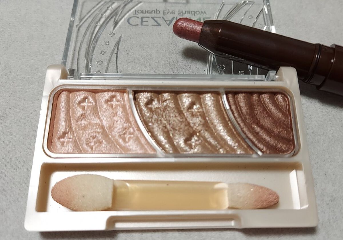 グリームオンフィットシャドウ/excel/スティックアイシャドウを使ったクチコミ（1枚目）