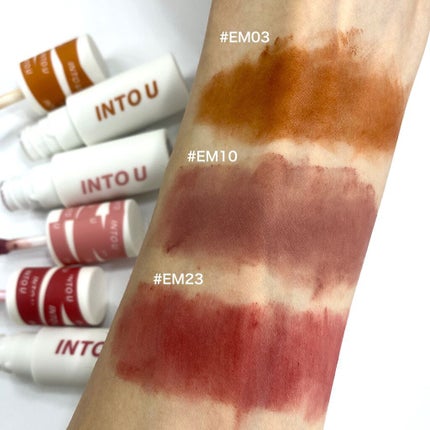 スーパーマットリップ&チークマッド/INTO U/口紅を使ったクチコミ(5枚目)