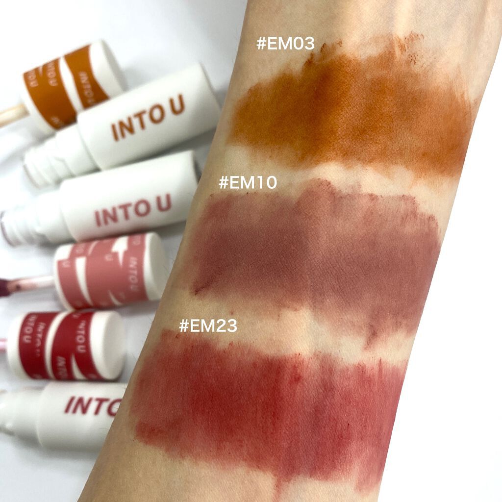 スーパーマットリップ&チークマッド/INTO U/口紅を使ったクチコミ(3枚目)