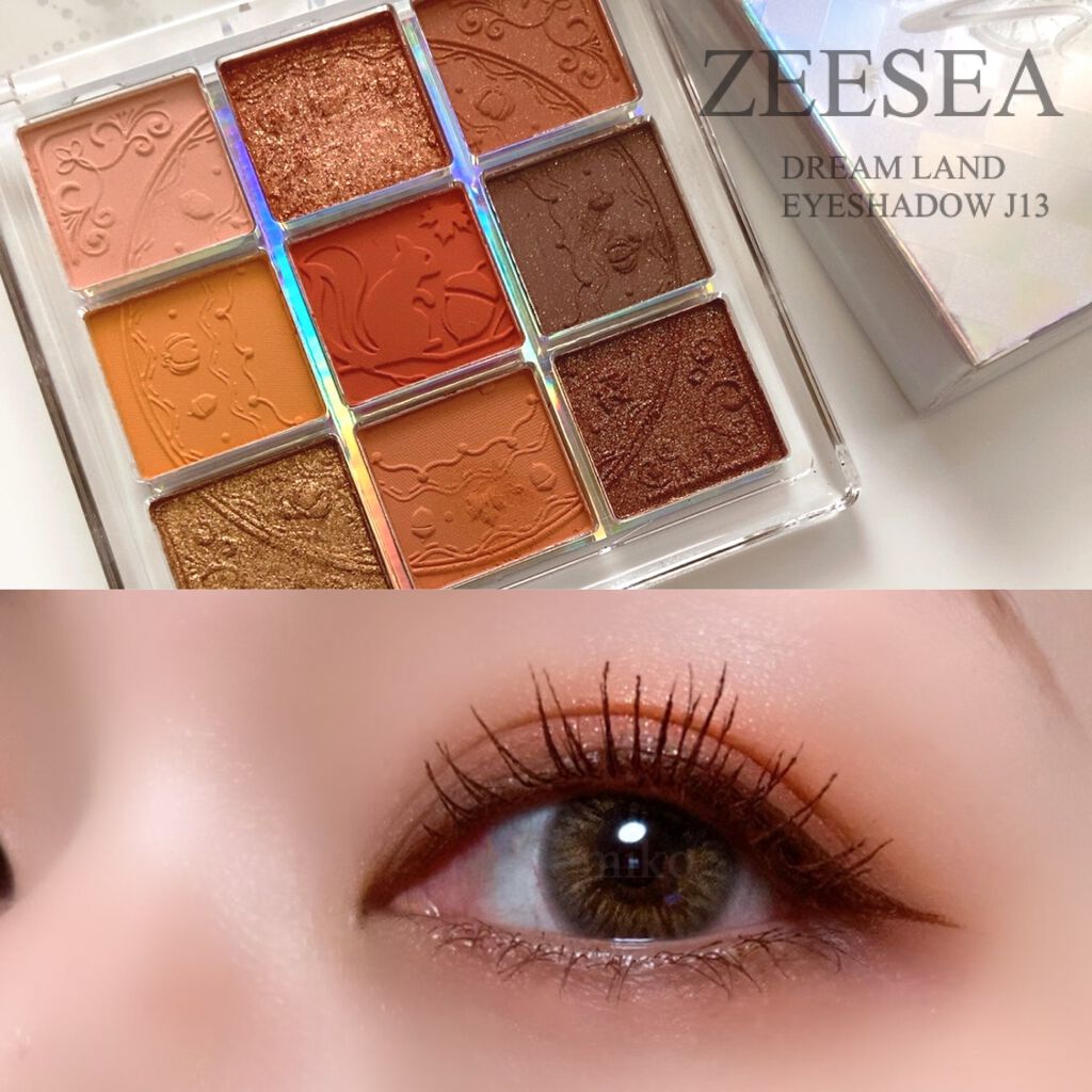 クォーツ 9色アイシャドウパレット(ドリームランドアイシャドウ) J13 ハチミツパンプキン/ZEESEA/アイシャドウパレットを使ったクチコミ（1枚目）