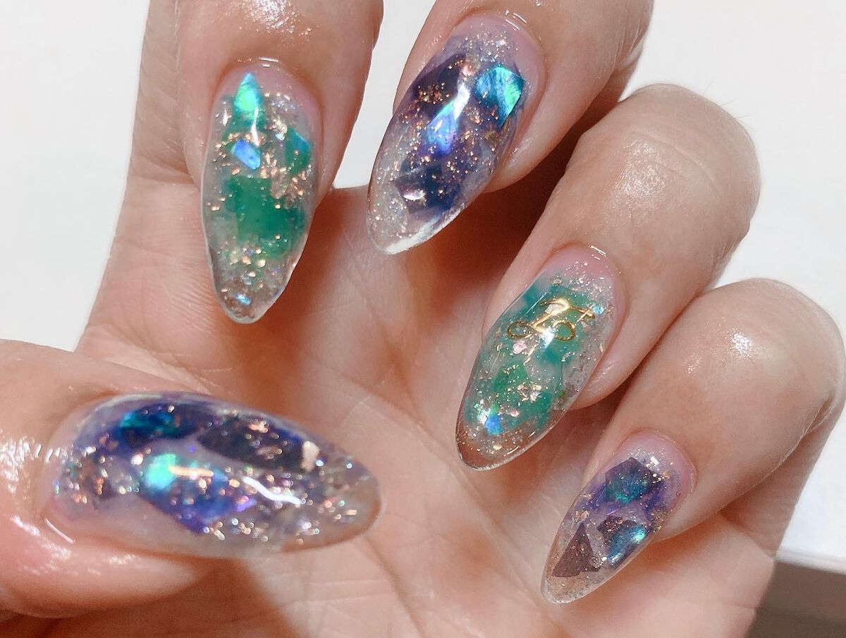 オーロラシェルシート/mica/ネイル用品を使ったクチコミ(1枚目)