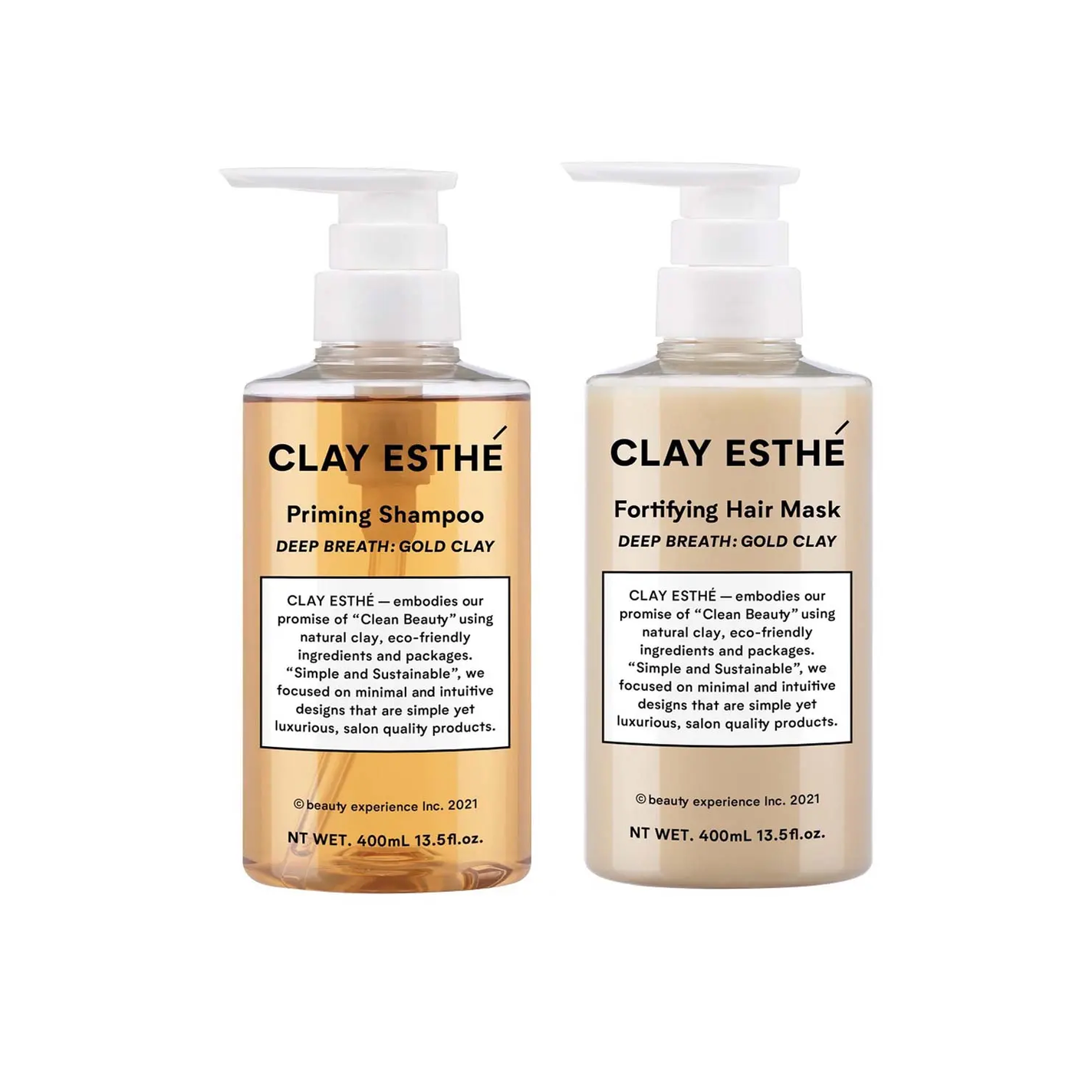 プライミングシャンプー/フォーティファイングヘアマスク ゴールドクレイ クレイエステ