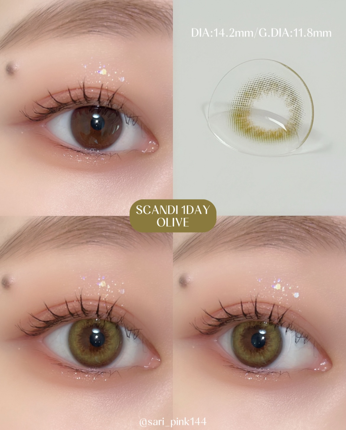 Spanish (スパニッシュ) オリーブ/OLENS/カラーコンタクトレンズを使ったクチコミ（2枚目）