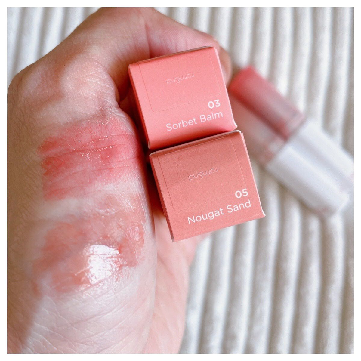 グラスティングメルティングバーム/rom&nd/リップバームを使ったクチコミ(2枚目)