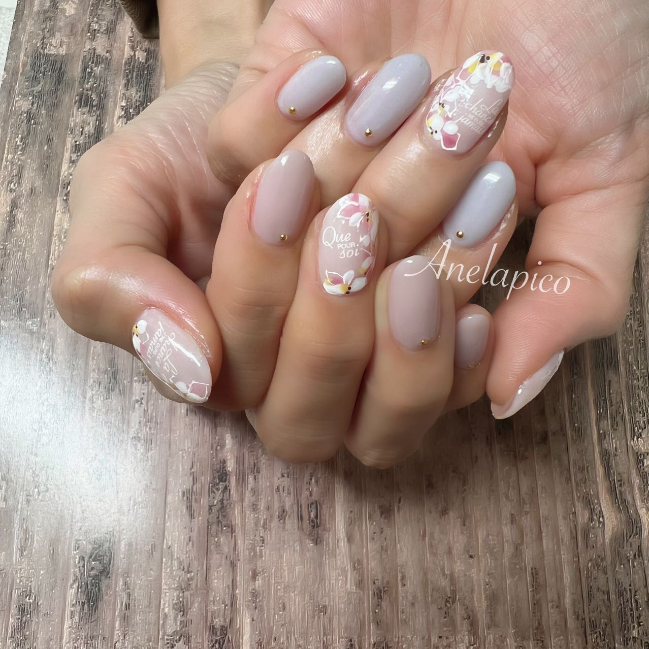 mamico on LIPS 「*お客様ネイル💅数年前にデザインした春ネイルを久々にやりたいー..」(1枚目)