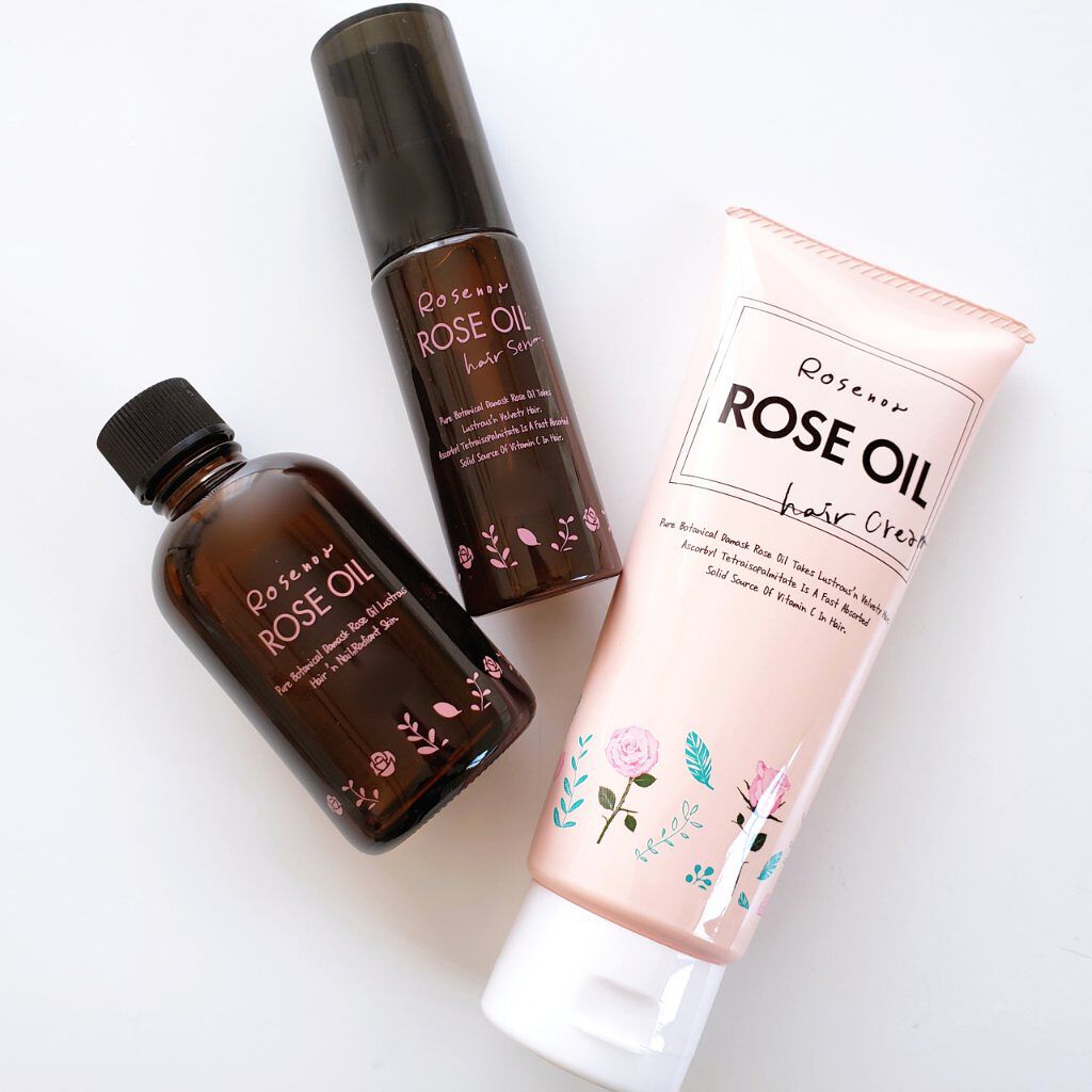 ロゼノア　ローズオイル/黒ばら本舗/ヘアオイルを使ったクチコミ（3枚目）