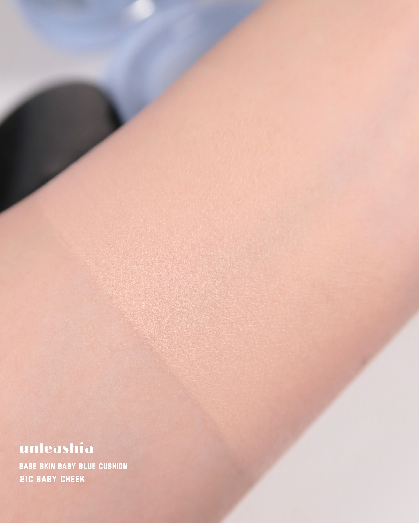 ベイブスキンベイビーブルークッション/unleashia/クッションファンデーションを使ったクチコミ（2枚目）