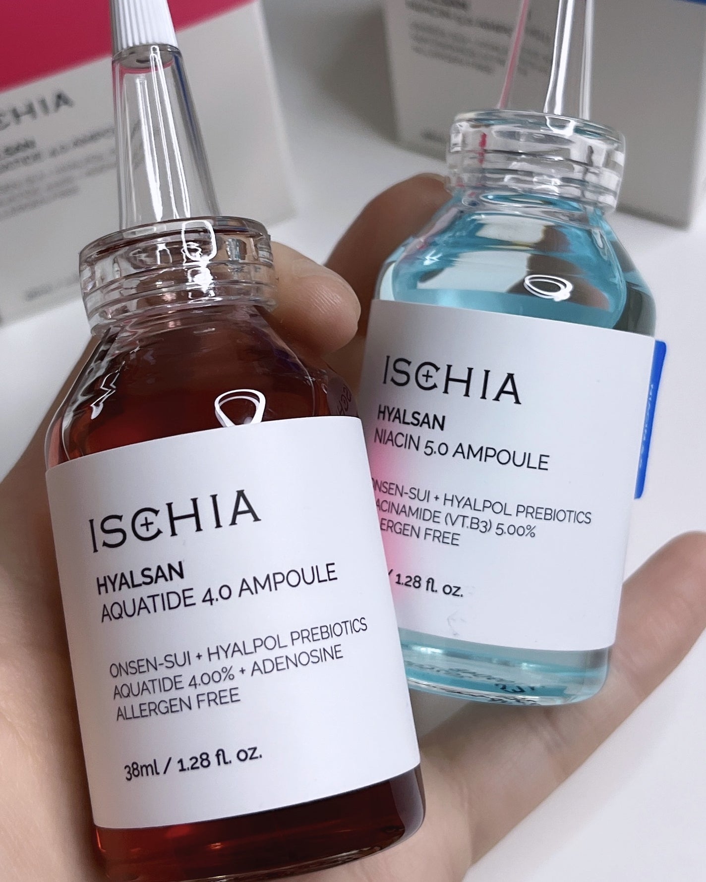 ヒアルサンアンプルデュオ ナイアシン5.0 アクアタイド4.0SET/ISCHIA/美容液を使ったクチコミ(7枚目)