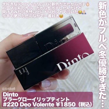 Dinto ブラーグロイリップティントのクチコミ「\ ディント新色が過去イチ好きな色だった😭💯 /


〻 Dinto
────────────.....」（2枚目）