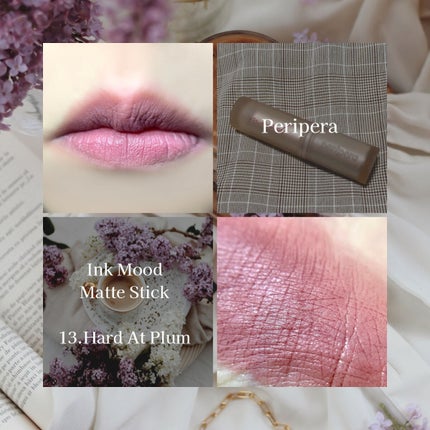 インク ムード マット スティック 13 しごできプラム( HARD AT PLUM)/PERIPERA/口紅を使ったクチコミ(1枚目)