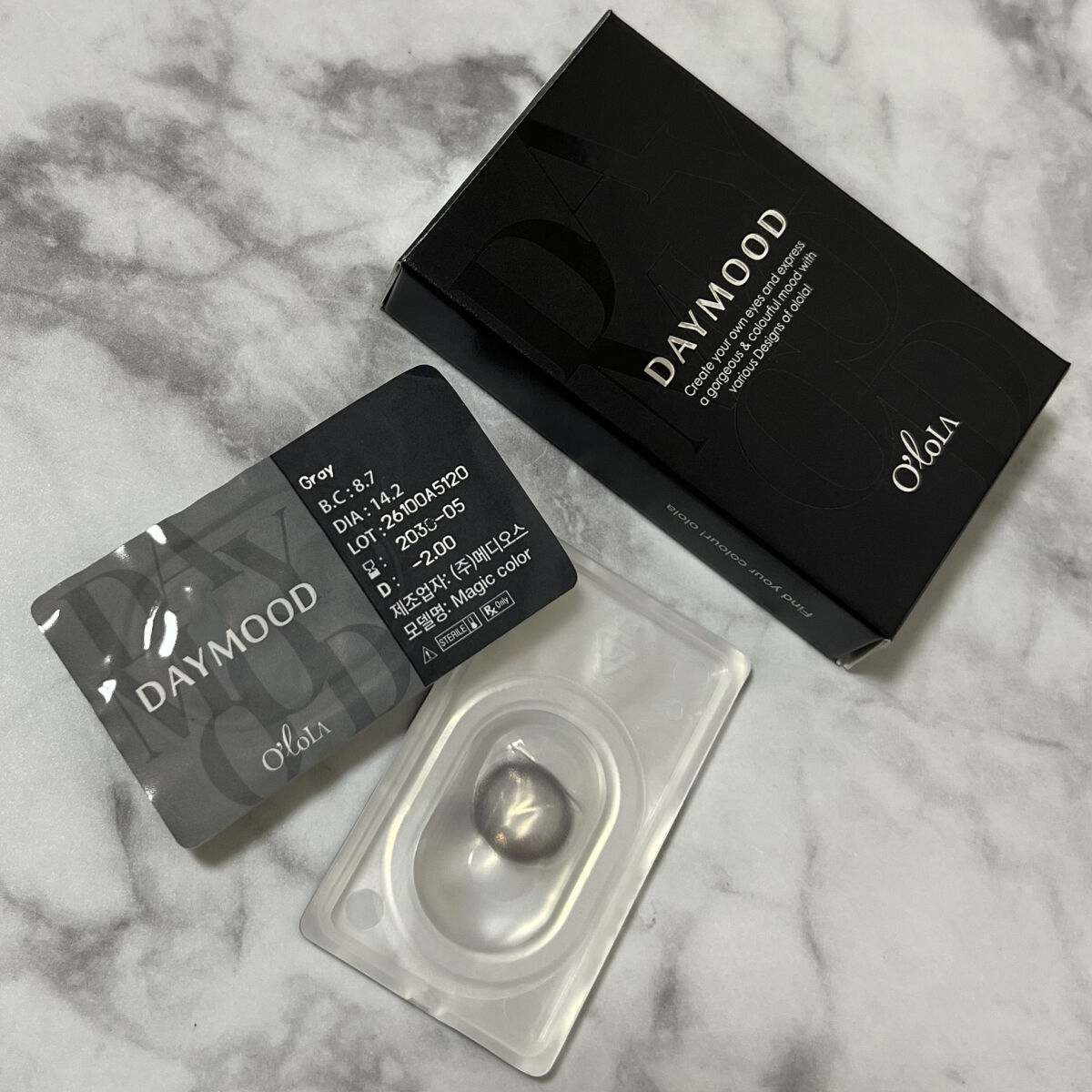 デームードグレーマンスリー (DAYMOOD GRAY monthly)/OLOLA/１ヶ月（１MONTH）カラコンを使ったクチコミ（2枚目）