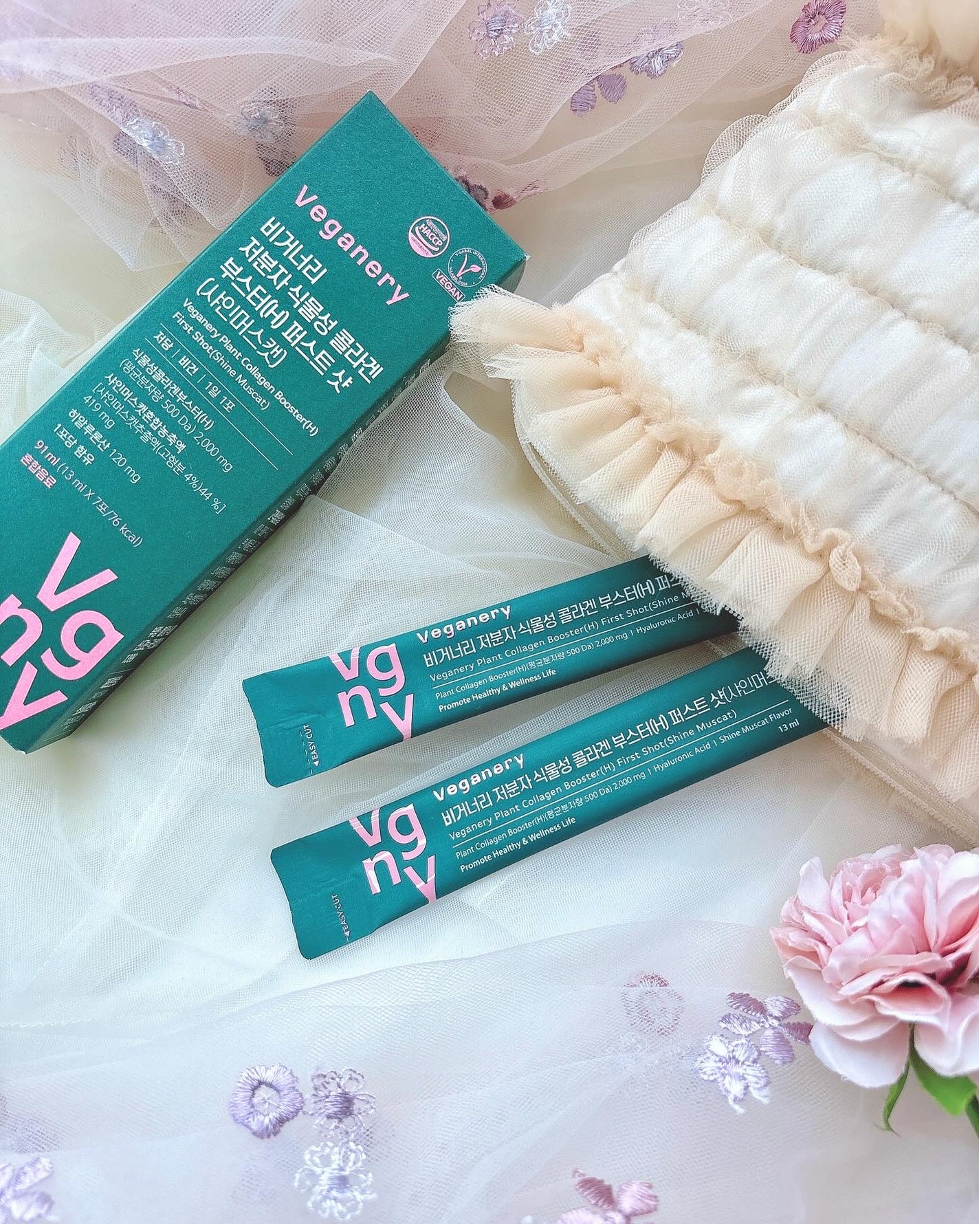 ヴィーガナリー低分子植物性コラーゲンブースターファーストショット/ダルバ/美容サプリメントを使ったクチコミ(5枚目)