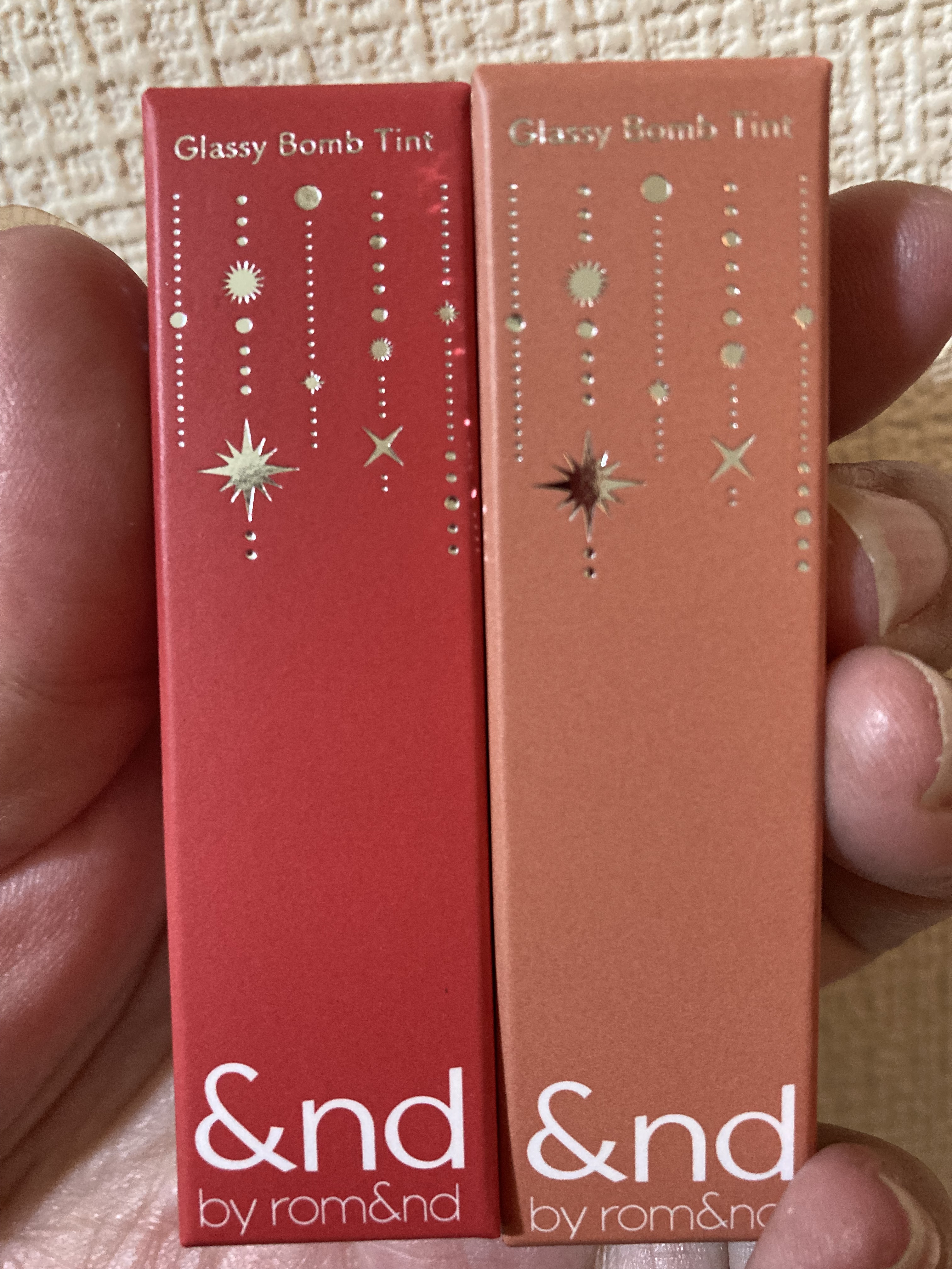 アンドバイロムアンド　グラッシーボムティント/&nd by rom&nd/リップティントを使ったクチコミ（1枚目）