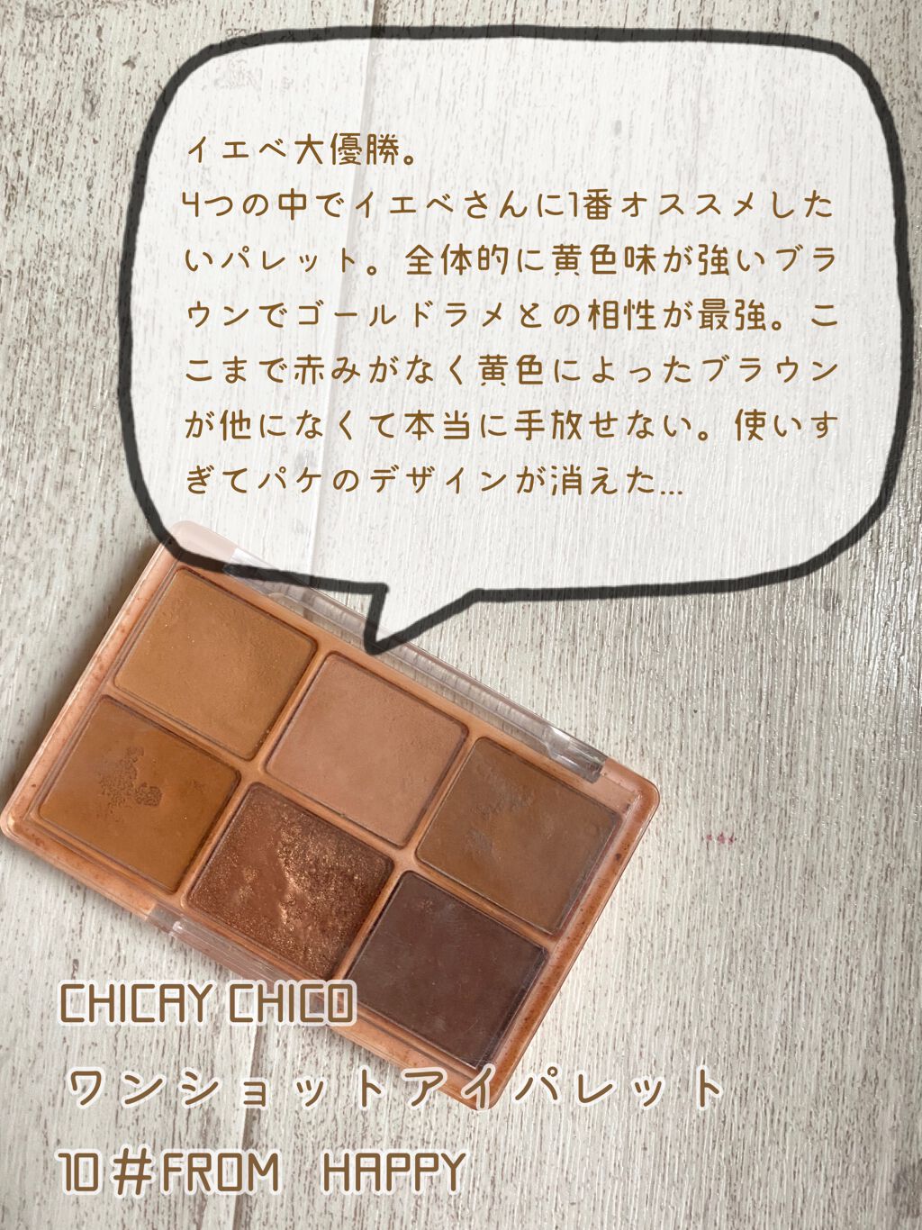 ワンショットアイパレット/CHICAY CHICO/アイシャドウパレットを使ったクチコミ(5枚目)
