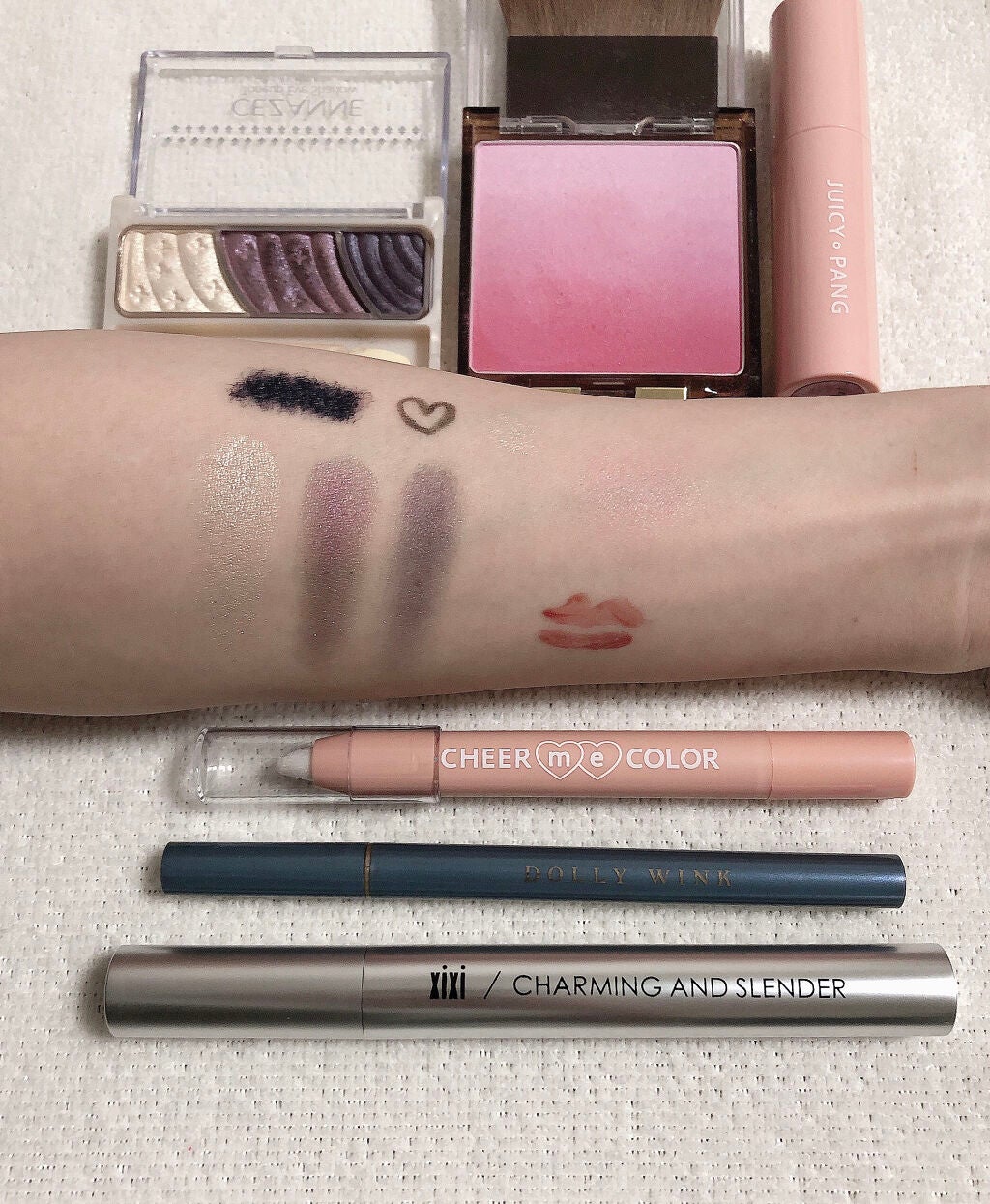 トーンアップアイシャドウ/CEZANNE/アイシャドウパレットを使ったクチコミ(2枚目)