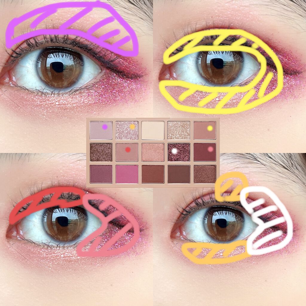 プレイカラーアイパレット ローズボム/ETUDE/アイシャドウパレットを使ったクチコミ（2枚目）