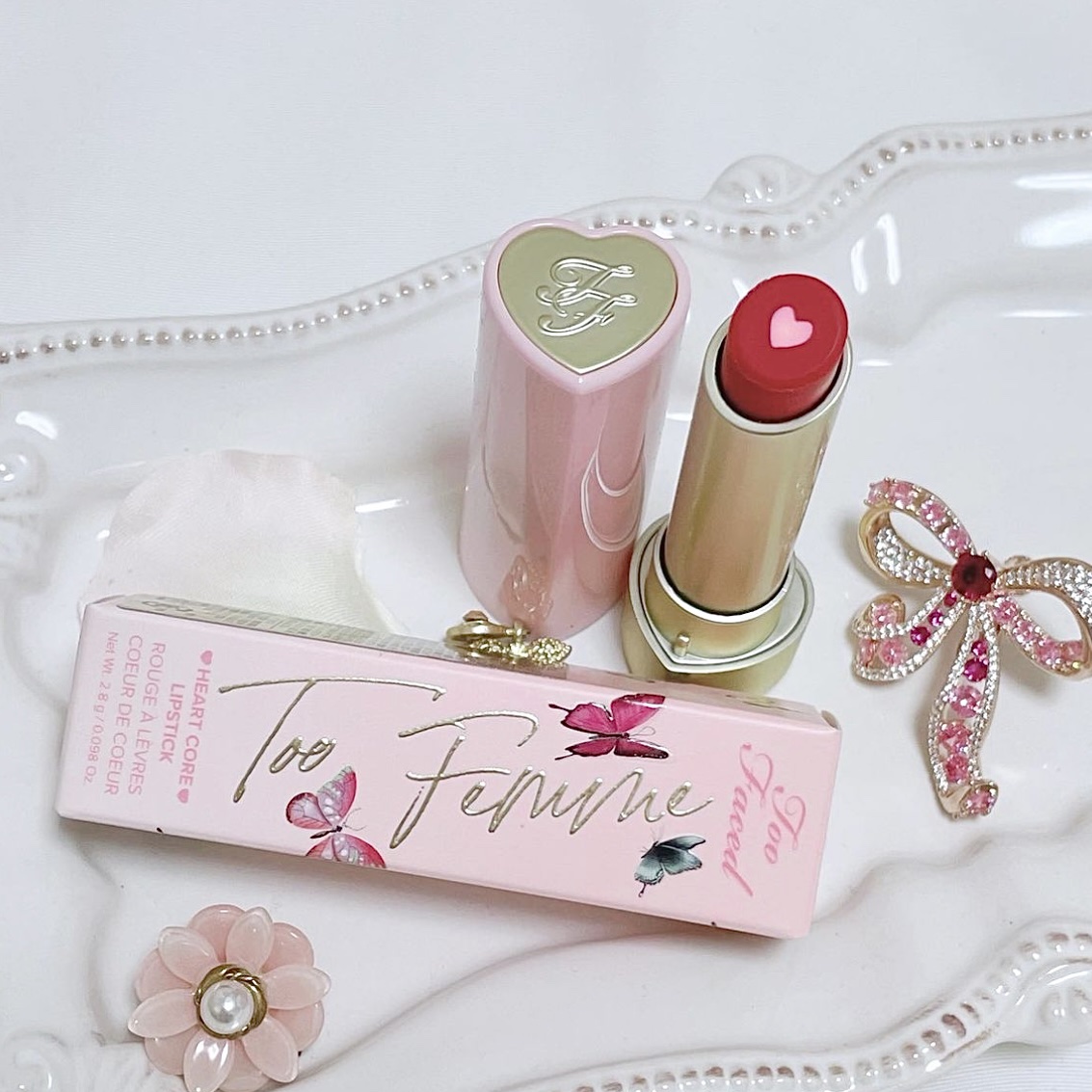 トゥー フェム ハート コア リップスティック/Too Faced/口紅を使ったクチコミ（3枚目）