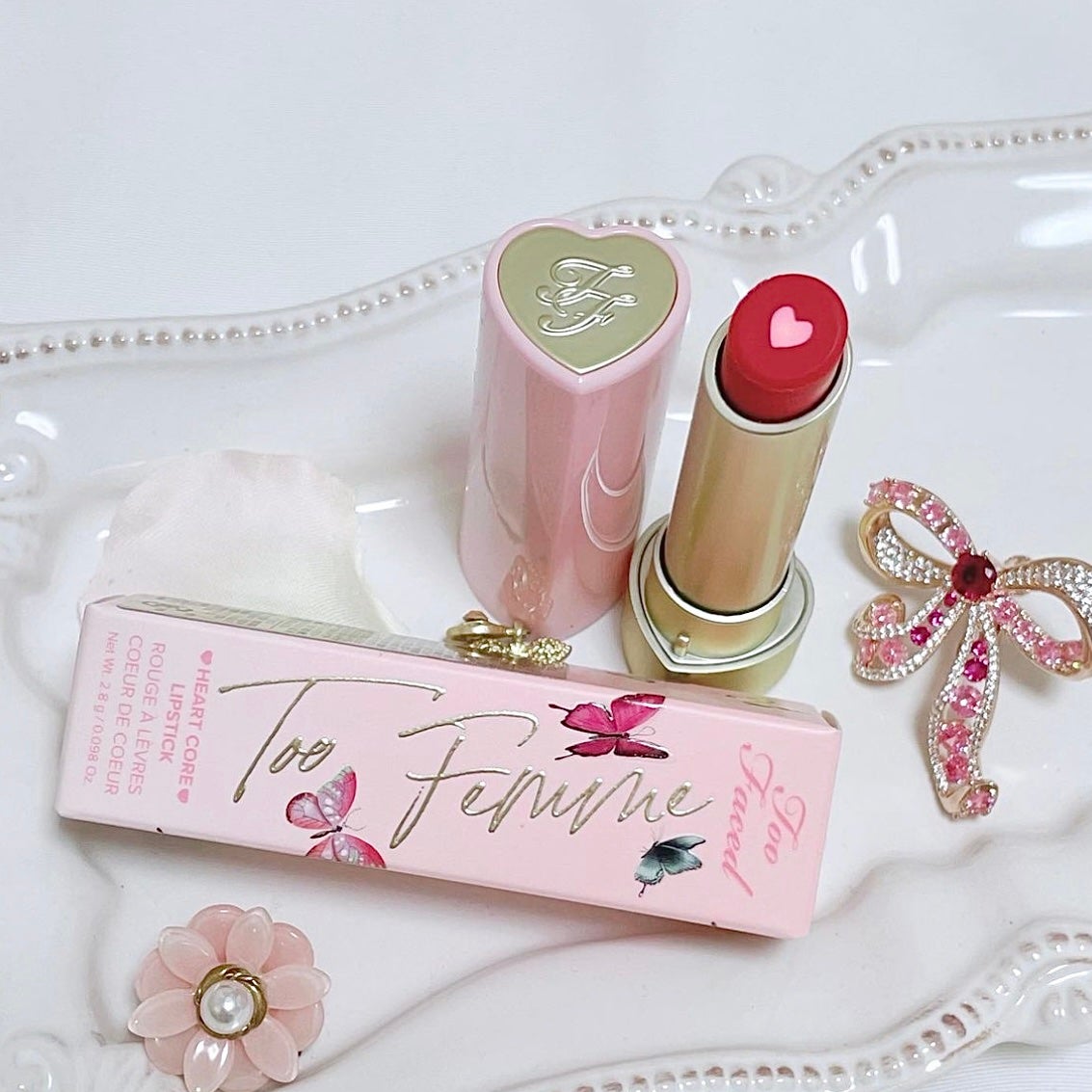 トゥー フェム ハート コア リップスティック/Too Faced/口紅を使ったクチコミ(3枚目)