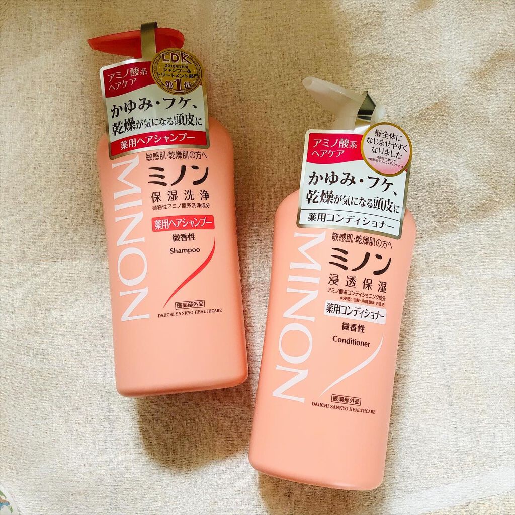 ミノン薬用ヘアシャンプー／薬用コンディショナー/ミノン/市販シャンプーを使ったクチコミ（1枚目）