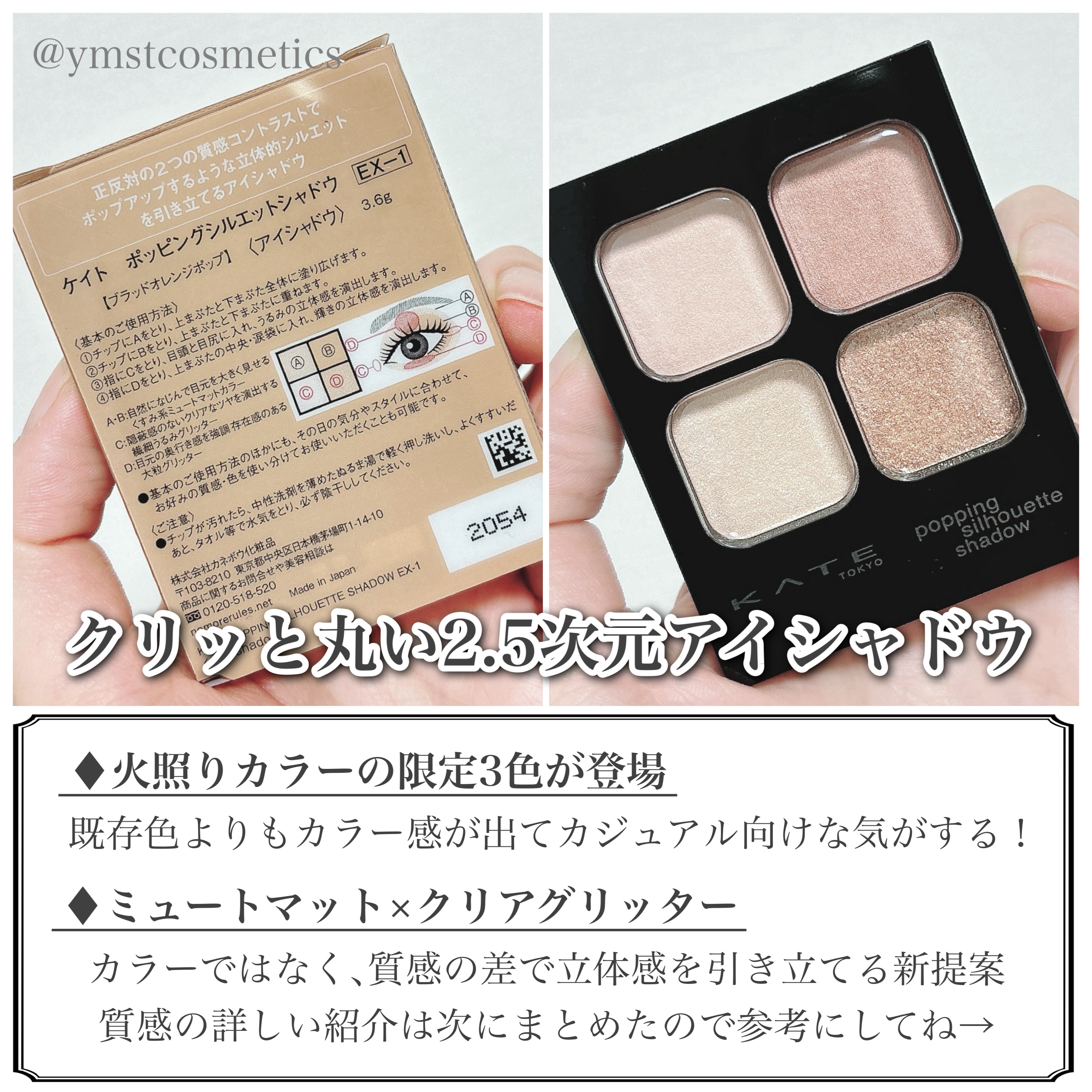 ケイト ポッピングシルエットシャドウ/KATE/アイシャドウパレットを使ったクチコミ（3枚目）