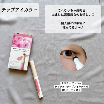 クッションチップアイカラーN/キスミー フェルム/単色アイシャドウを使ったクチコミ(4枚目)