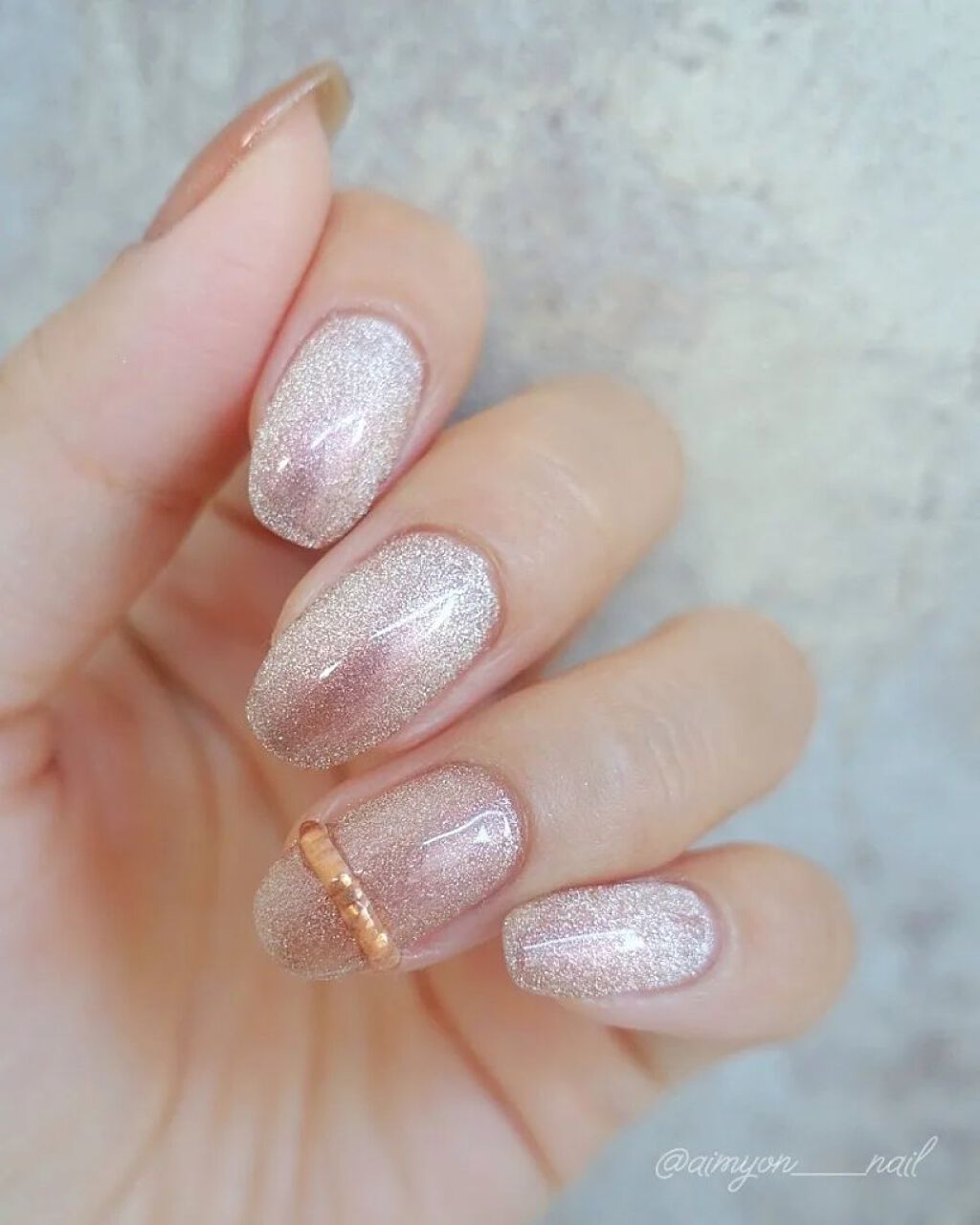 マグネットジェル 02オレンジガーネット（オーロラベールシリーズ）/NAILTOWN/ジェルネイルを使ったクチコミ（1枚目）