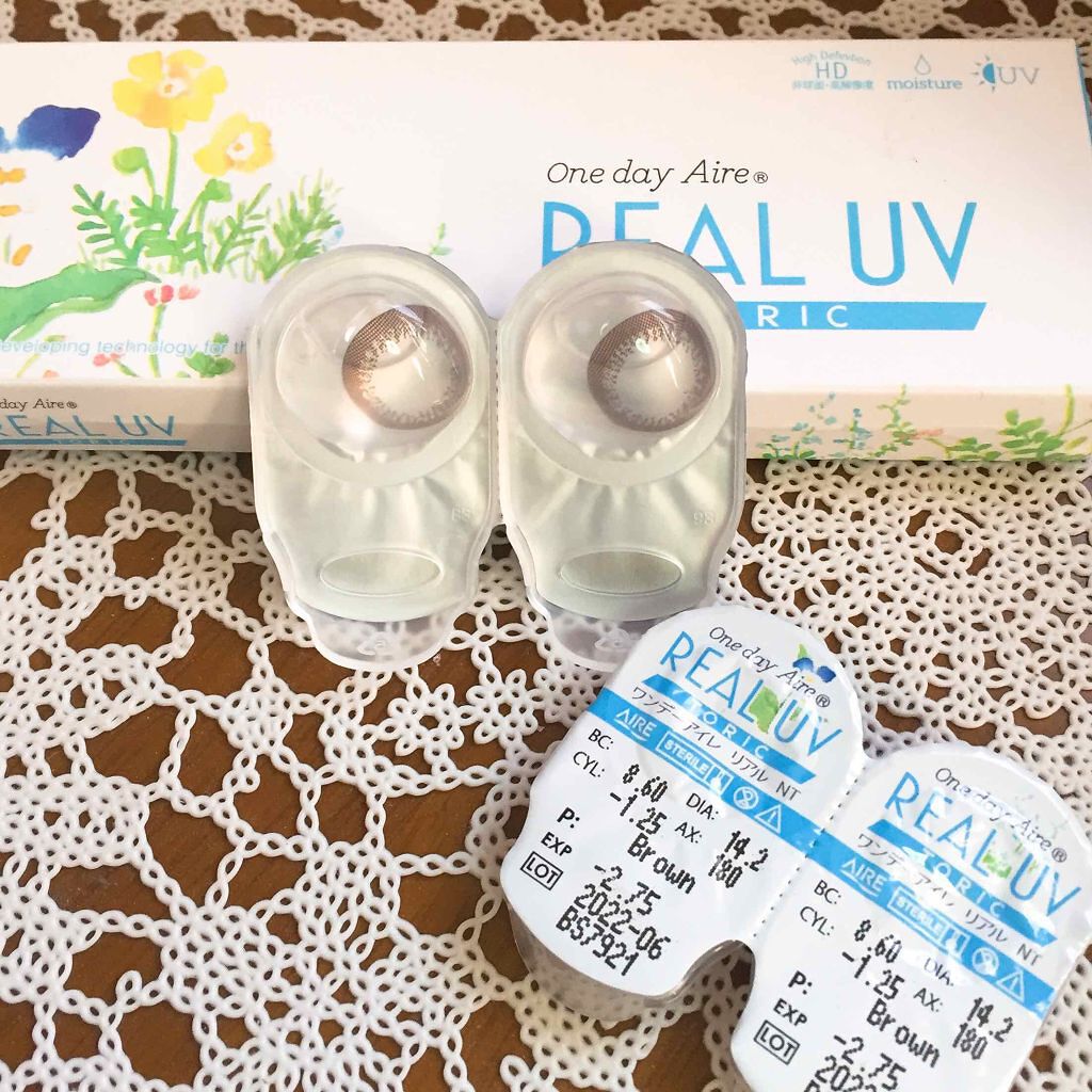 ワンデーアイレ リアルUV トーリック/Aire/ワンデー(1DAY)カラコンを使ったクチコミ(1枚目)