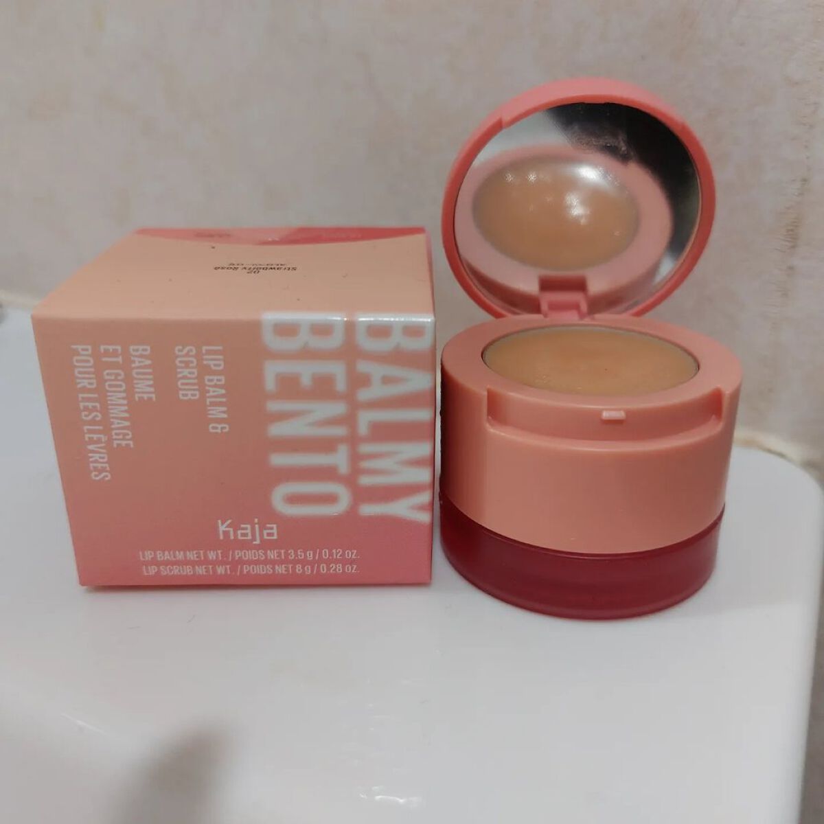 バーミ―ベントー 02ストロベリーロゼ/Kaja(カジャ)/リップバームを使ったクチコミ（2枚目）