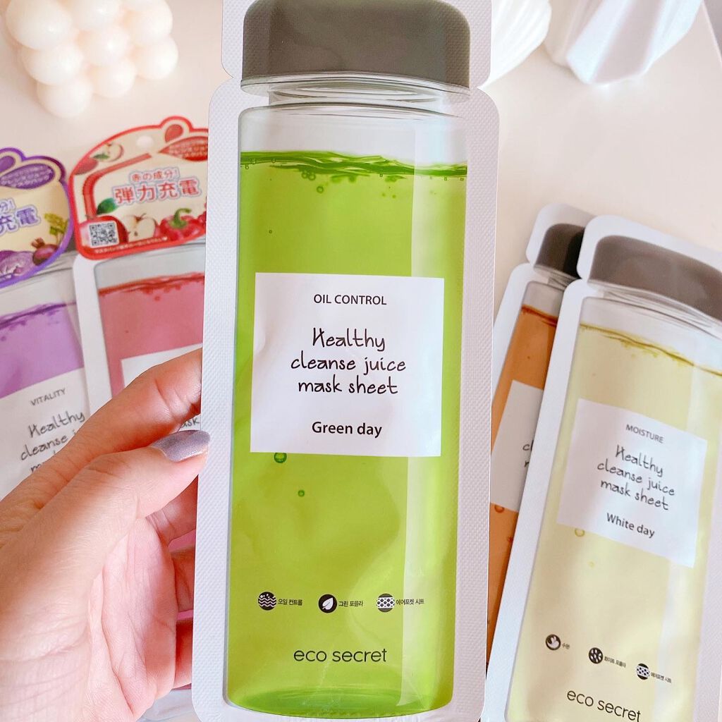 ヘルシークレンズジュースマスクパック/eco secret/シートマスク・パックを使ったクチコミ(4枚目)