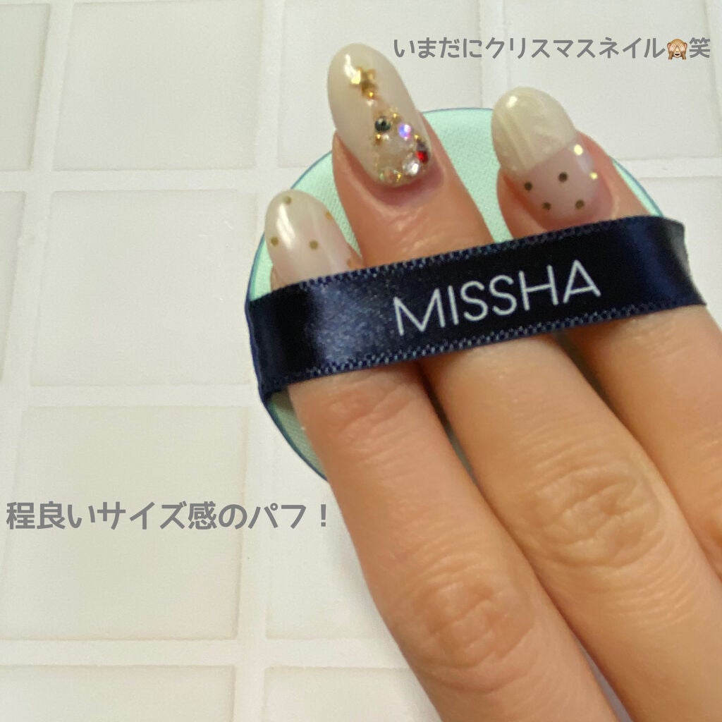 M クッションベース(ミント)/MISSHA/化粧下地を使ったクチコミ（3枚目）