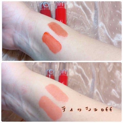 グラスティングウォーターティント/rom&nd/リップティントを使ったクチコミ(2枚目)