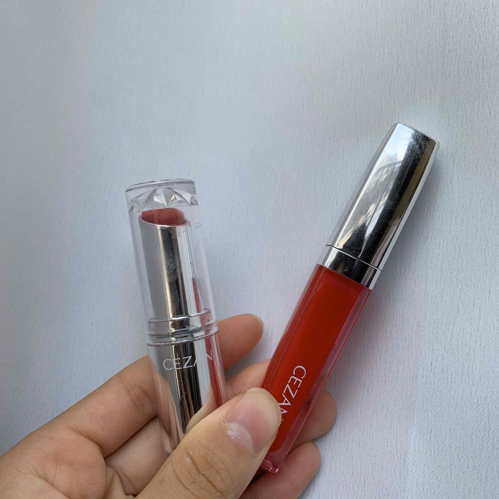 ラスティンググロスリップ/CEZANNE/口紅を使ったクチコミ(1枚目)