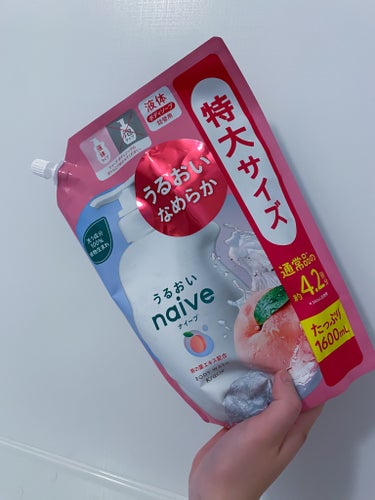 ボディソープ(桃の葉エキス配合) 800ml(詰替用)/ナイーブ/ボディソープを使ったクチコミ（1枚目）