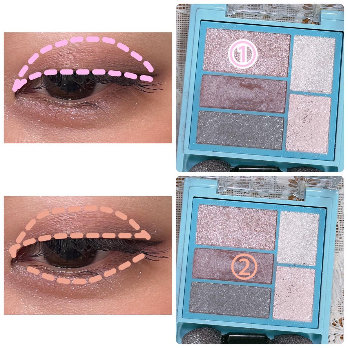 トリプルレシピアイズ/インテグレート/アイシャドウパレットを使ったクチコミ(6枚目)