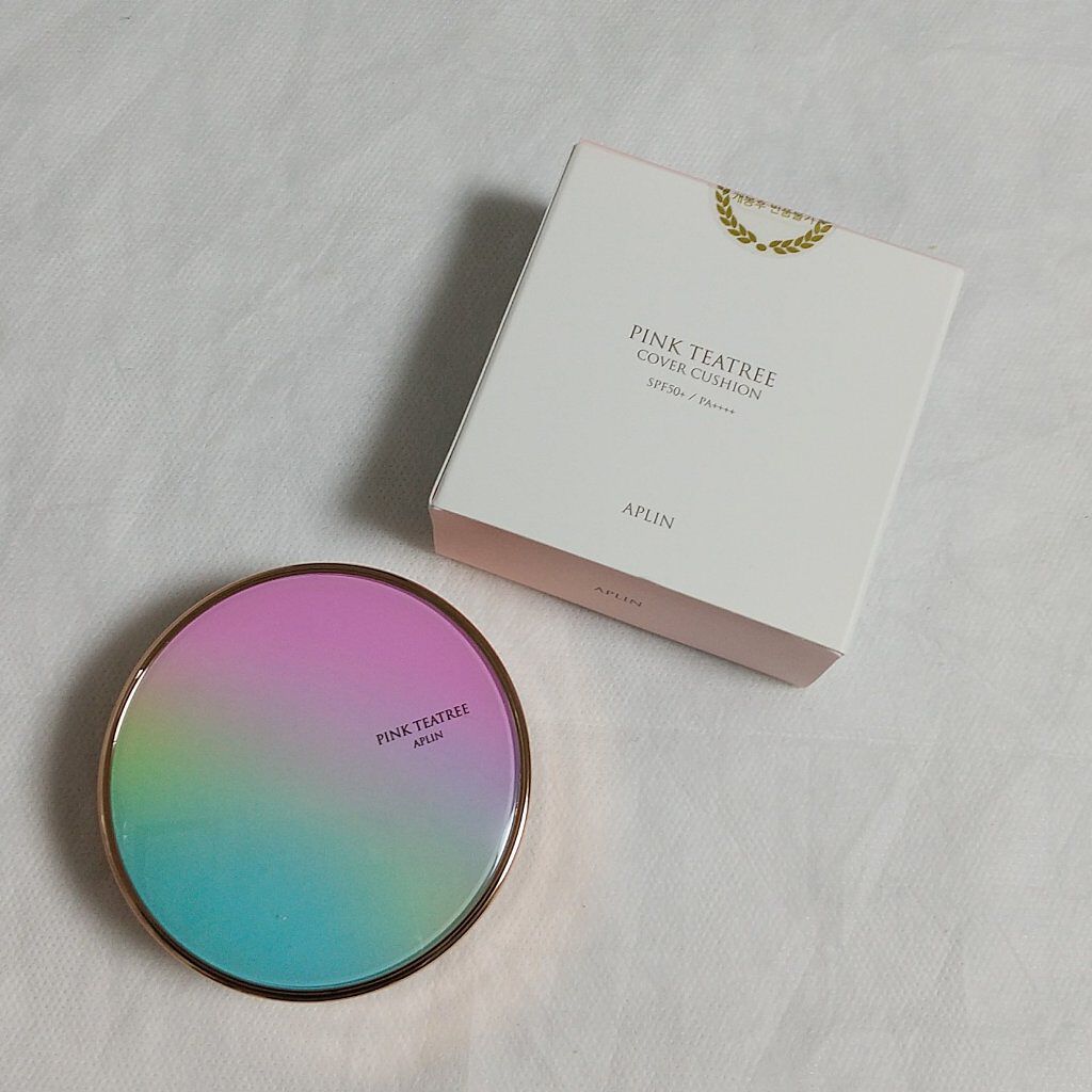 ピンクティーツリーカバークッション/APLIN/クッションファンデーションを使ったクチコミ（1枚目）