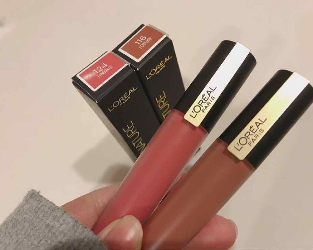 ルージュシグネチャー /ロレアル パリ/リップグロスを使ったクチコミ（2枚目）