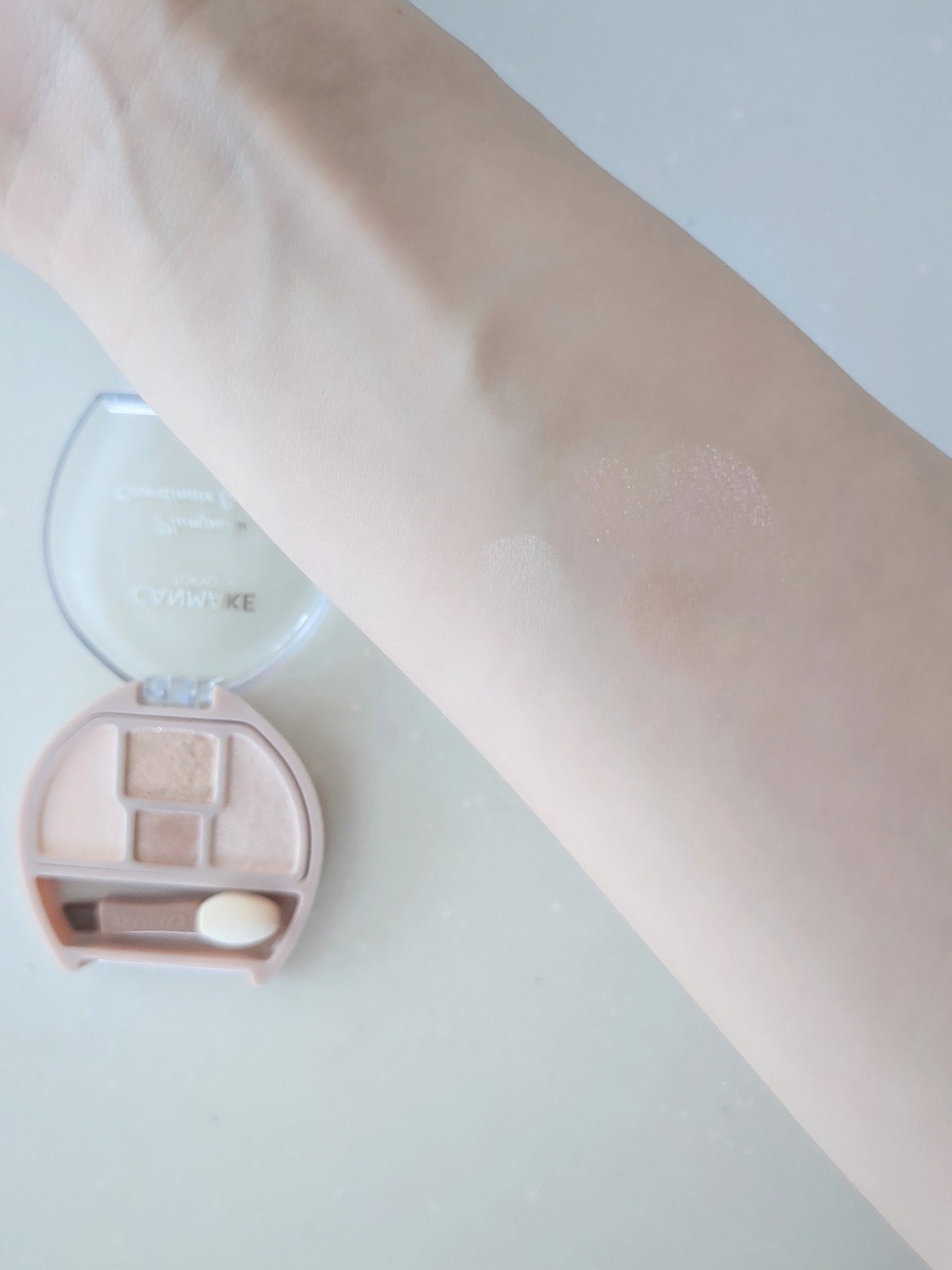 プランぷくコーデアイズ 03 ミルクティプランぷく/キャンメイク/パウダーアイシャドウを使ったクチコミ（3枚目）