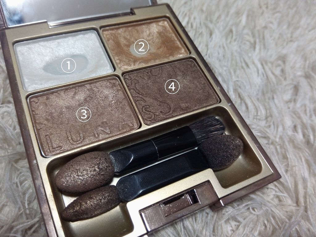 グレイスコントラスティングアイズ/LUNASOL/アイシャドウパレットを使ったクチコミ（2枚目）