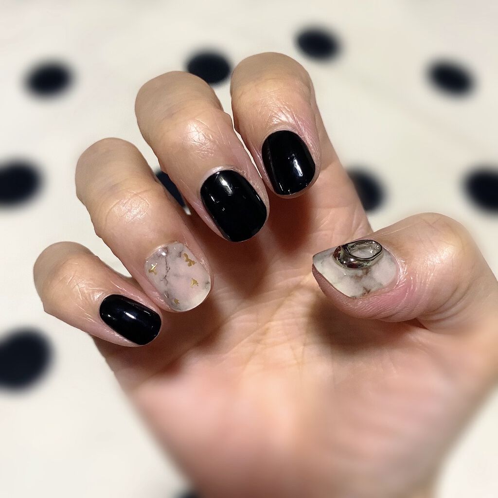 Ohoraのネイルシール パーツ セミキュアジェルネイル ハンド 他 2商品を使った口コミ Ohora ジェルネイルシール By にゃんこはくまが すぎる 混合肌 40代後半 Lips