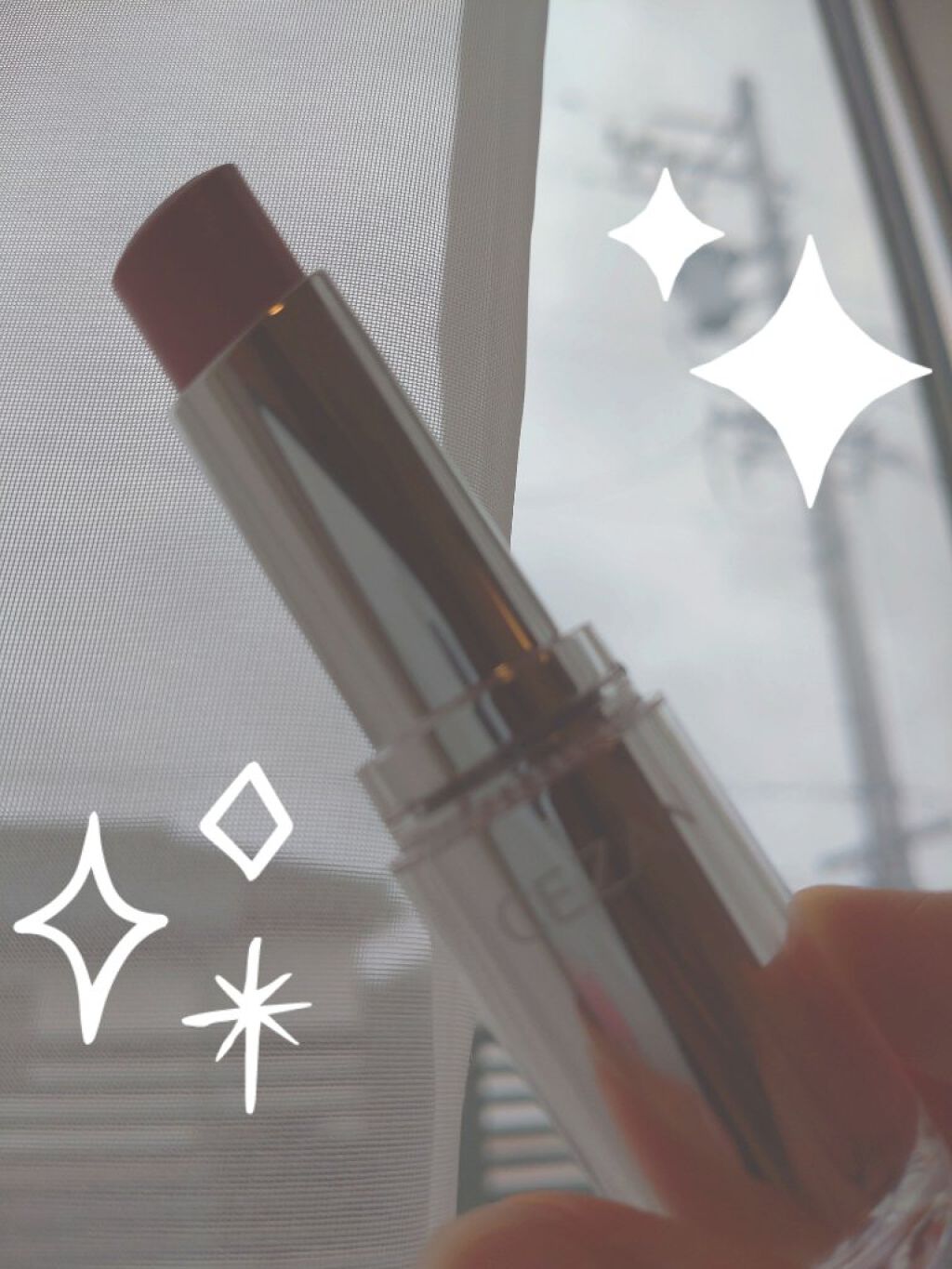 ラスティンググロスリップ/CEZANNE/口紅を使ったクチコミ（2枚目）