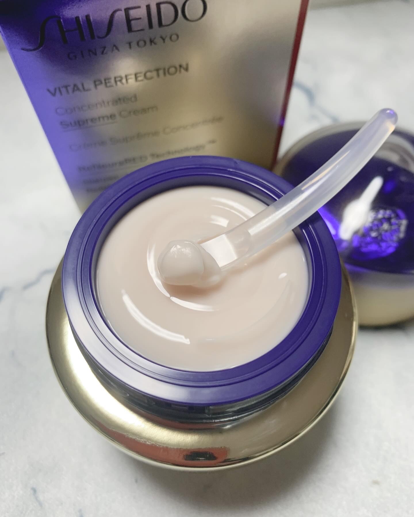 バイタルパーフェクション シュプリームクリーム コンセントレート/SHISEIDO/フェイスクリームを使ったクチコミ（1枚目）