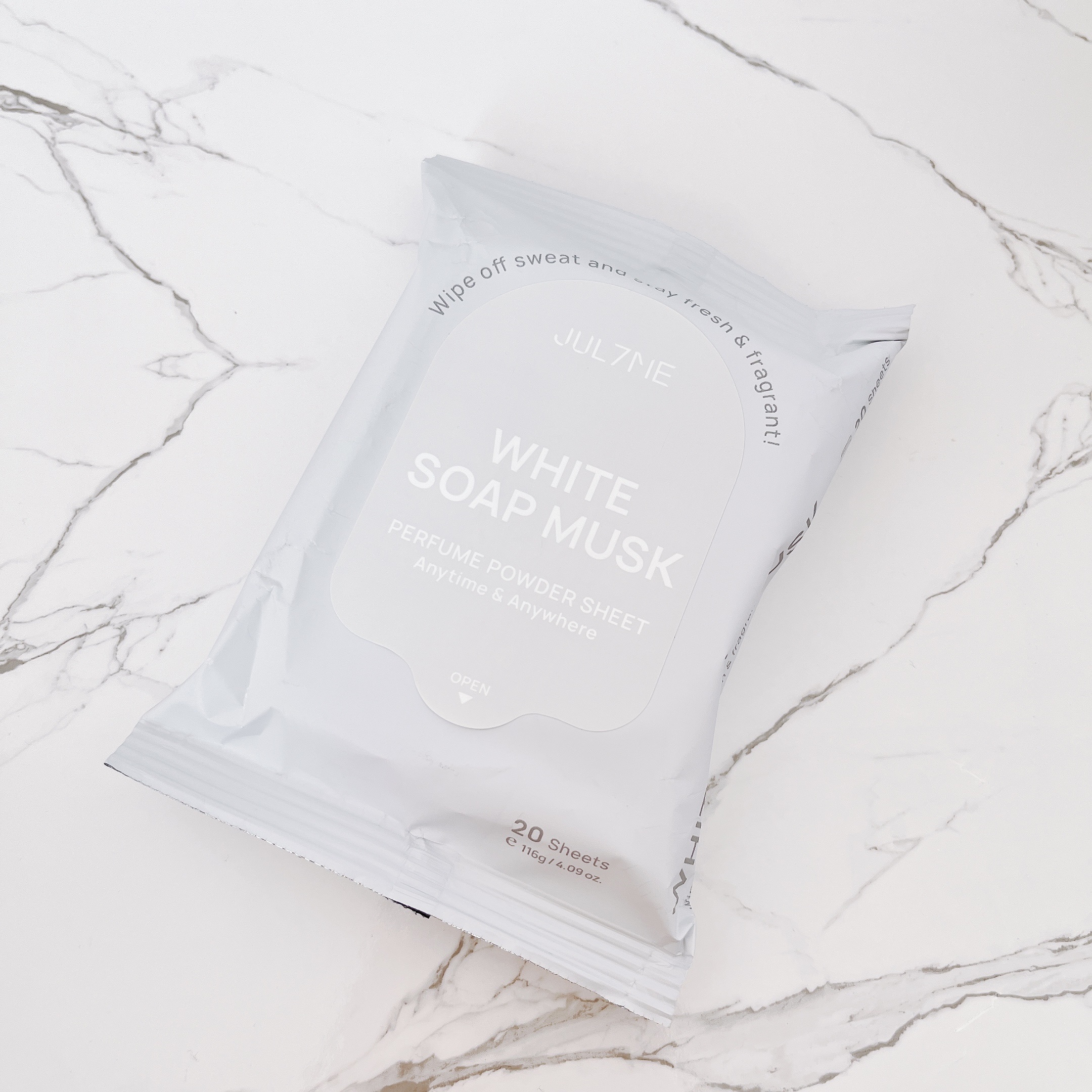 ジュライミー フレグランスパウダーシート ホワイトソープムスク/JUL7ME/ボディシートを使ったクチコミ（1枚目）