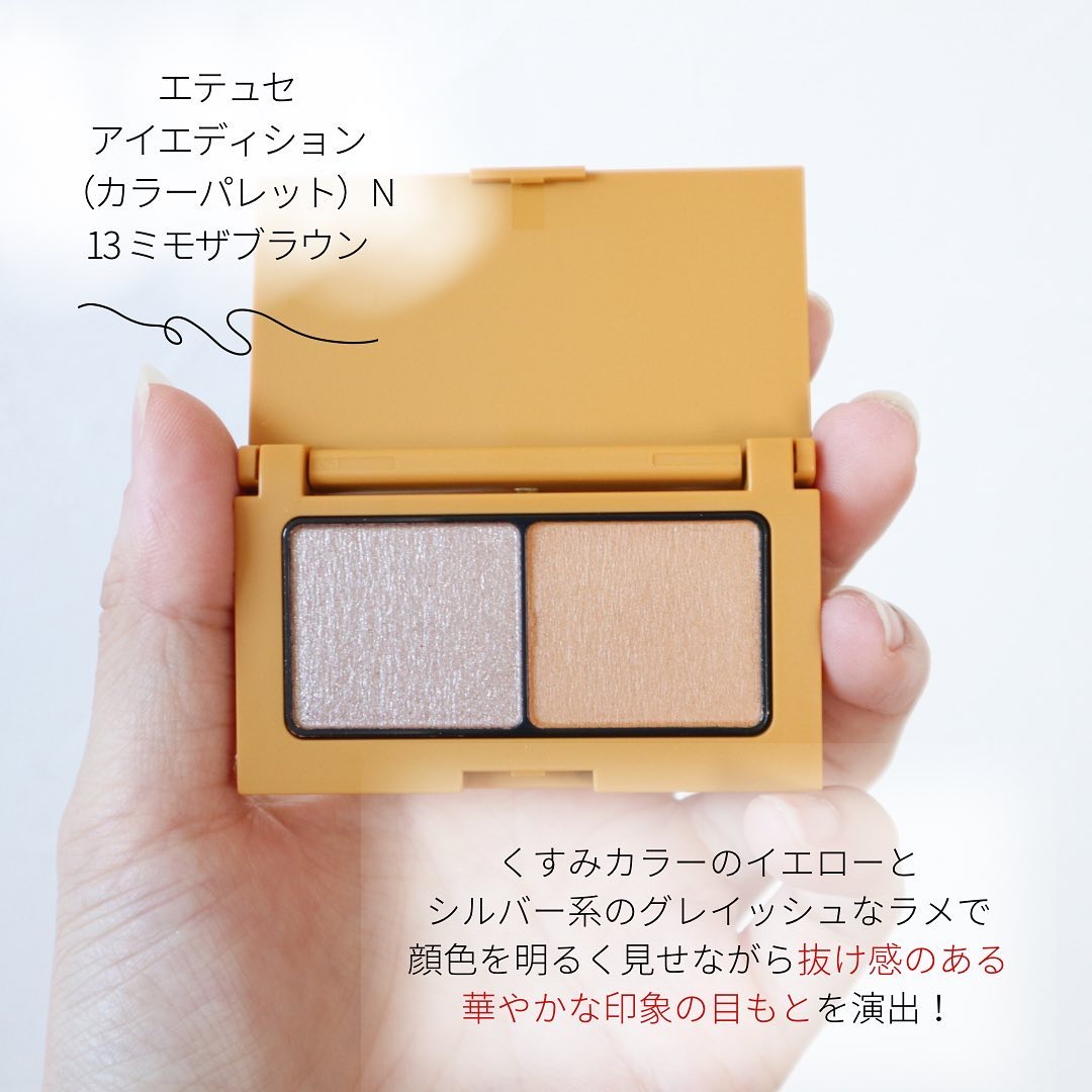 エテュセ アイエディション(カラーパレット) 13 ミモザスパークル/ettusais/アイシャドウパレットを使ったクチコミ（2枚目）