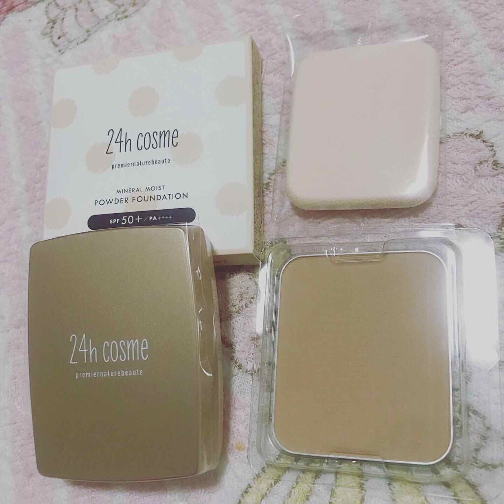 24 ミネラルモイストパウダーファンデ/24h cosme/パウダーファンデーションを使ったクチコミ(2枚目)