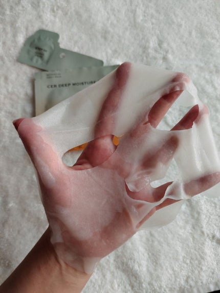 ディープモイスチャー マスク (ケアクリーム付き)/cerXcer/シートマスク・パックを使ったクチコミ(3枚目)