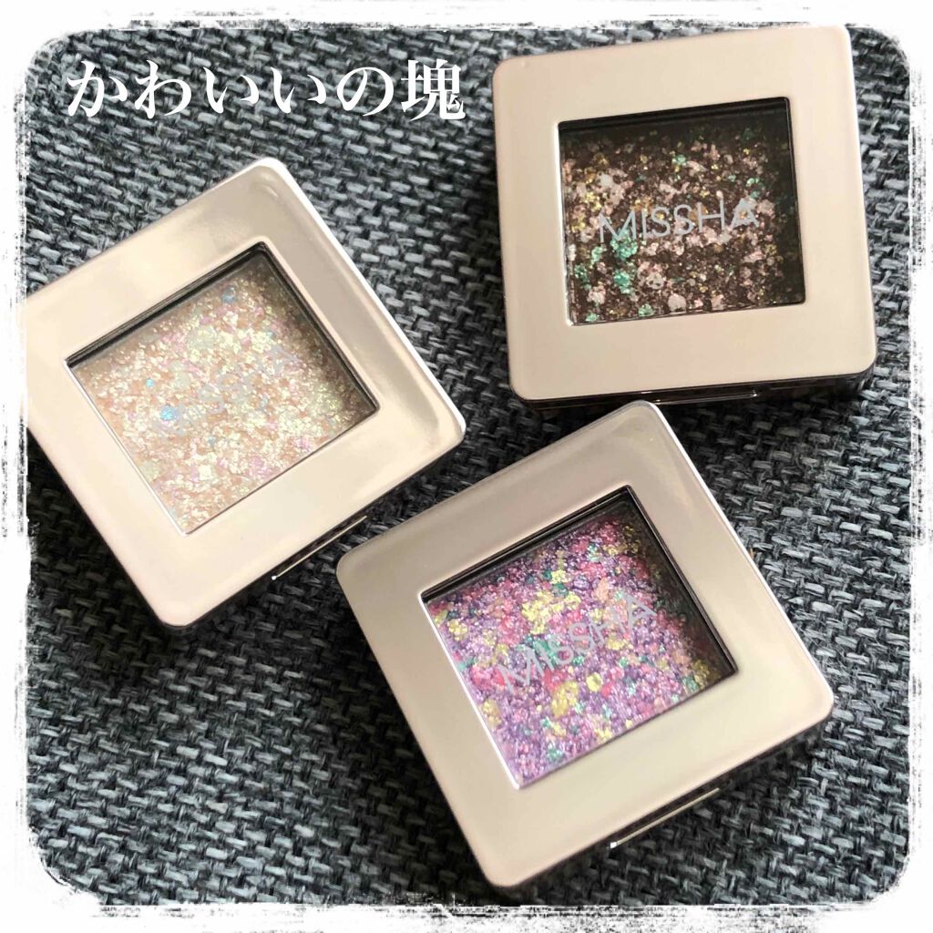 グリッタープリズム シャドウ/MISSHA/グリッターを使ったクチコミ(2枚目)