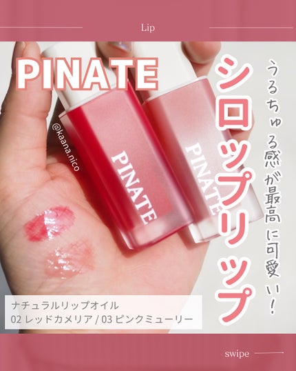 ナチュラルリップオイルセラム/PINATE/リップグロスを使ったクチコミ(1枚目)